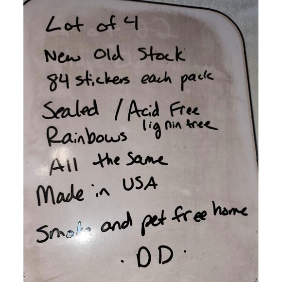 Rainbow Cloud Stickers 84 Pack Sheets Set Of 4 Vintage Sealed NOS - Picture 7 of 7